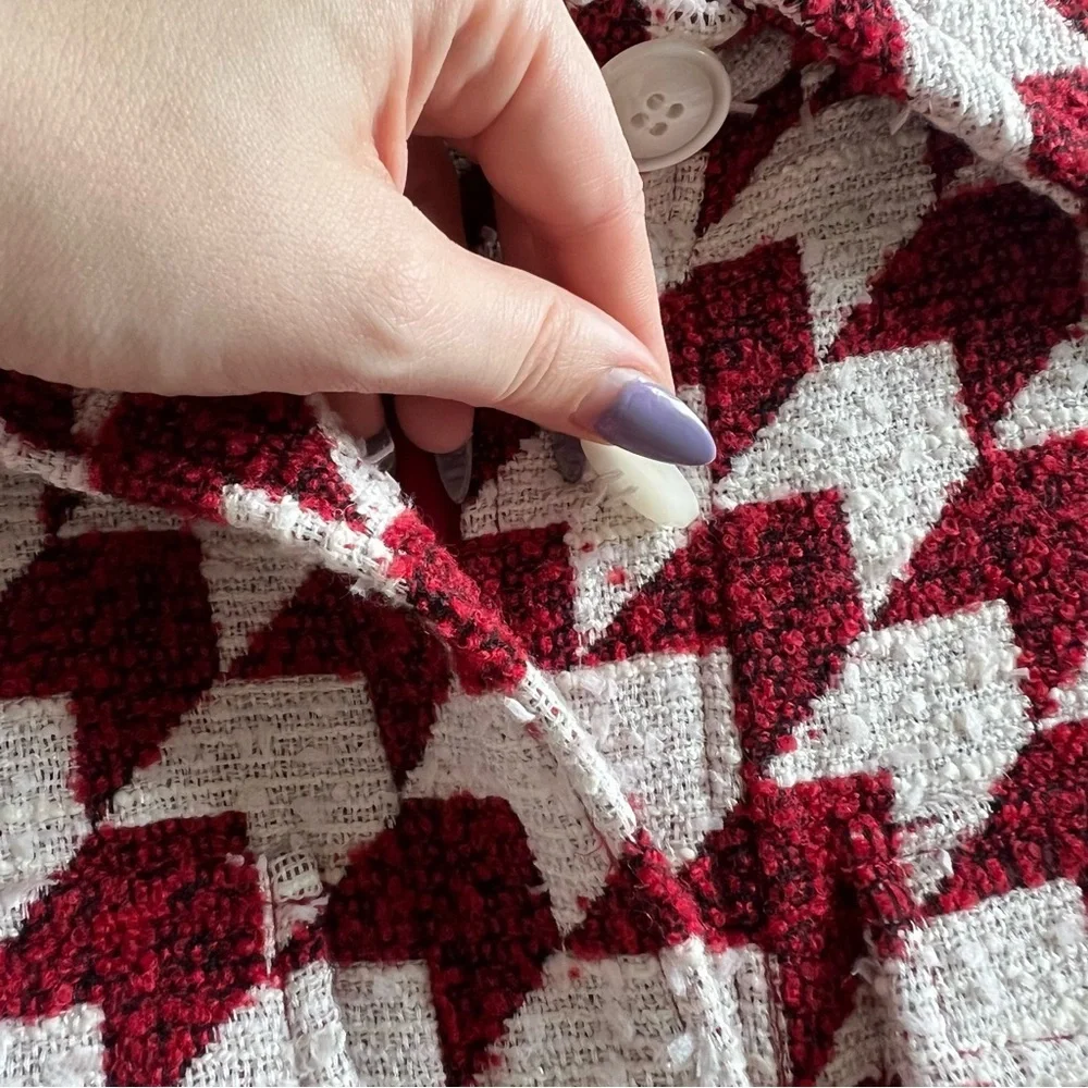 Diane Von Furstenberg (DVF) - Short Manon Tweed Jacket - Arrow Red